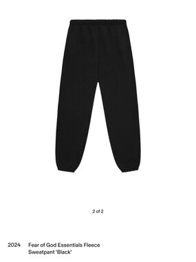 Fear of God Black Fleece Sweatpants